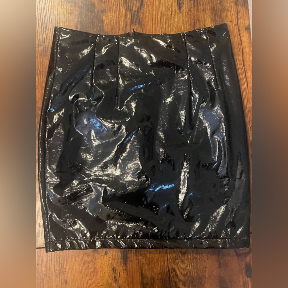 Latex Black Skirt